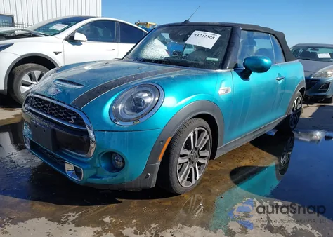 2021 Mini Convertible Cooper S z USA, uszkodzony, nr VIN WMWWJ5C0XM3N21583
